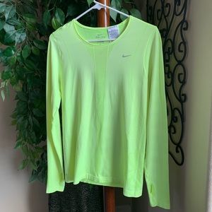 WMS Nike Dri-Fit long sleeve shirt Neon SZ Med